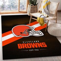 NFL Cleveland Browns Area Rug Football Rug Carpet Floor Decor Home Decor 4