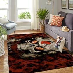 NFL Cleveland Browns Skull Style Area Rug Football Rug Carpet Floor Decor