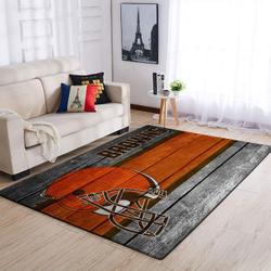 Cleveland Browns Nfl Area Rugs Wooden Style Living Room Carpet Sports Home Decor