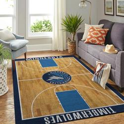 NBA Minnesota Timberwolves Home Decor Rectangle Area Rug Living Room Rug
