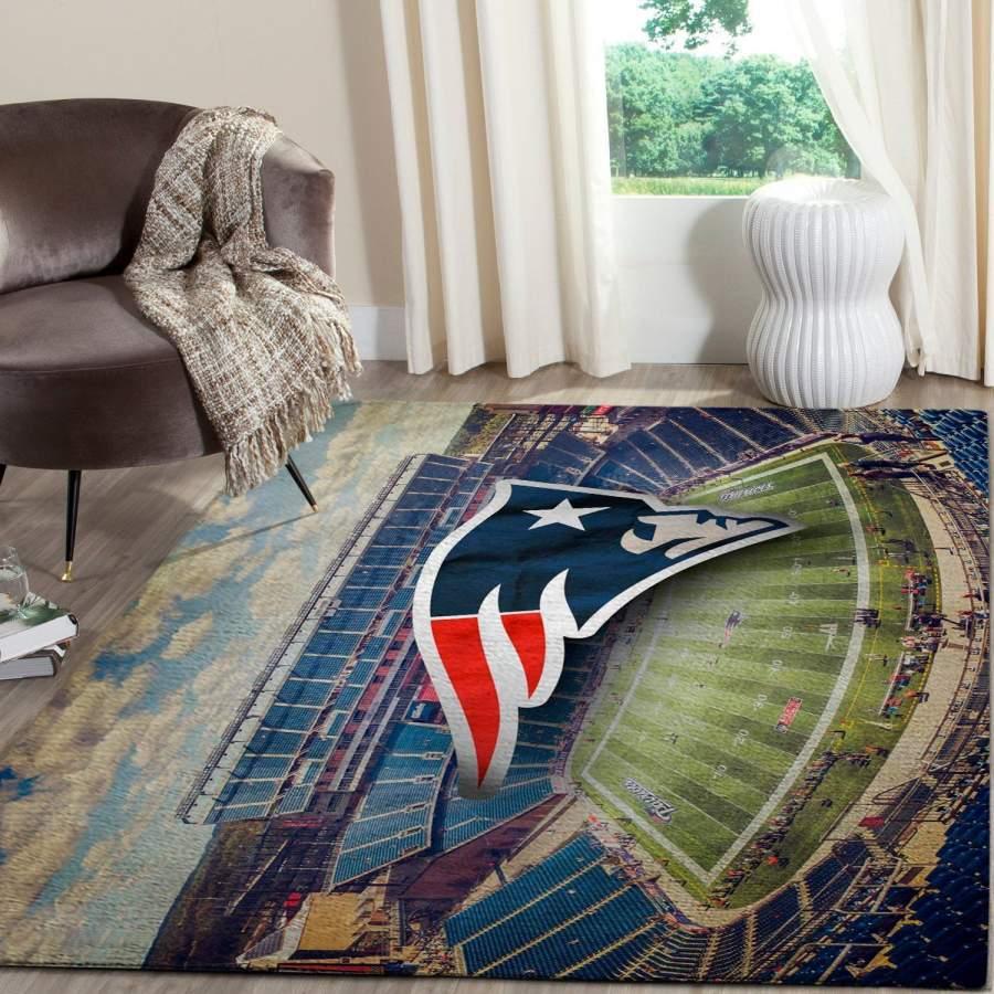 NFL New England Patriots Logo Team Area Rugs Carpets Living Room 2003035