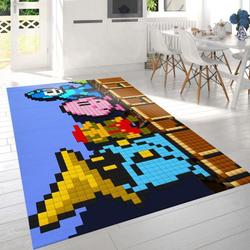Closeup Photo Of Super Mario Graphic Area Rug Living Room And Bed Room Rug Rug Regtangle Carpet Floor Decor Home Decor