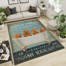 Cocker Spaniel Area Rug Living Room Rug Home Decor Home Decor Bedroom Living Room Decor
