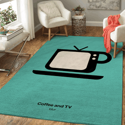 Coffee And Tv Music Art For Fans Area Rug Living Room Carpet Rug Regtangle Carpet Floor Decor Home Decor