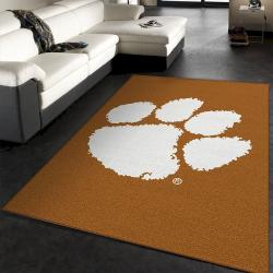 College Spirit Clemson Sport Area Rug Carpet Team Logo Family Gift Us