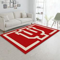 College Spirit Indiana Sport Area Rug For Christmas Team Logo Home Dec