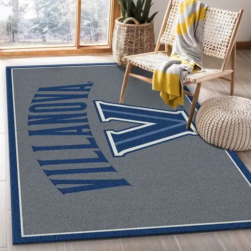 College Spirit Villanova Sport Area Rug Carpet Team Logo Family Gift U