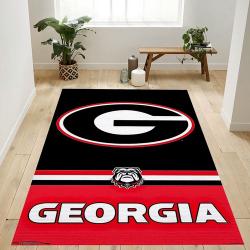 NCAA Collegiate University Of Georgia Bulldogs Logo Area Rug For Gift Living
