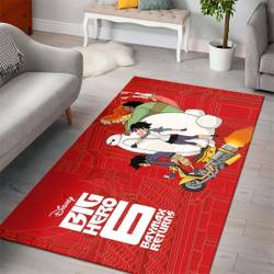 Big Hero Wooden Style Nice Gift Home Decor Rectangle Area Rug Living Room Rug