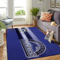 Colorado Rockies Baseball MLB Team Logo Area Rug Living Room Rugs 1