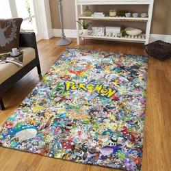 Pokemon Characters Anime Style Nice Gift Home Decor Area Rug Living Room Rug