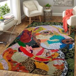 Colorful Dog Area Rug 191016 Ofd Area Rug Living Room Carpet Rug Regtangle Carpet Floor Decor Home Decor