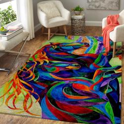 Colorful Horse Area Rug 1910167 Ofd Area Rug Living Room Carpet Rug Regtangle Carpet Floor Decor Home Decor