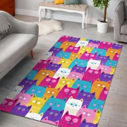 Colorful Kitten Cat Pattern Print Area Rug Living Room Rug Home Decor