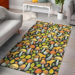 Colorful Mushroom Pattern Print Area Rug Living Room Rug Home Decor