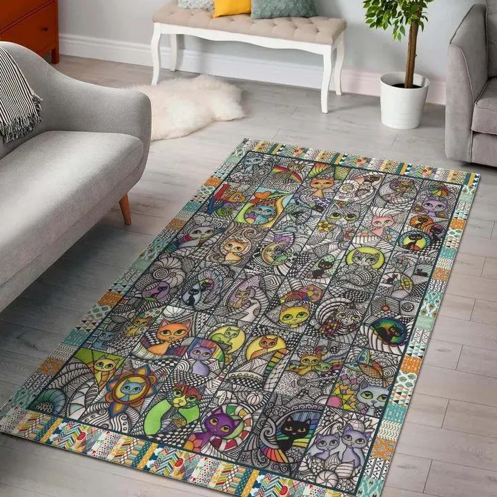 Colorful Ukulele Dhc080805M Rug Living Room Rug Home Decor