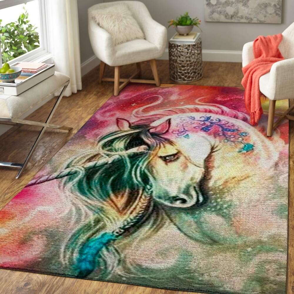 Colorful Unicorn Area Rug 1910161 Ofd Area Rug Living Room Carpet Rug Regtangle Carpet Floor Decor Home Decor