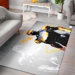 Comics Marvel Red Background Iron Man Rug Living Room Rug Home Decor