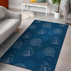 Compass Direction Pattern Print Area Rug Living Room Rug Home Decor