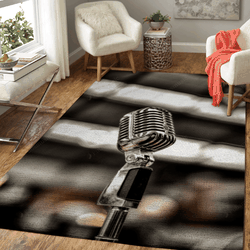 Concert Mike Music Art For Fans Area Rug Living Room Carpet Rug Regtangle Carpet Floor Decor Home Decor