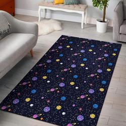 Constellation Planet Print Pattern Area Rug Living Room Rug Home Decor