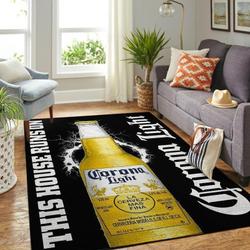 Corona Light Area Rug This House Runs On Ofd 20030922 Area Rug Living Room Carpet Rug Regtangle Carpet Floor Decor Home Decor