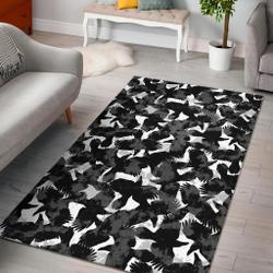 Crow Illustration Pattern Dhcdhc Dt1910 Rug Living Room Rug Home Decor