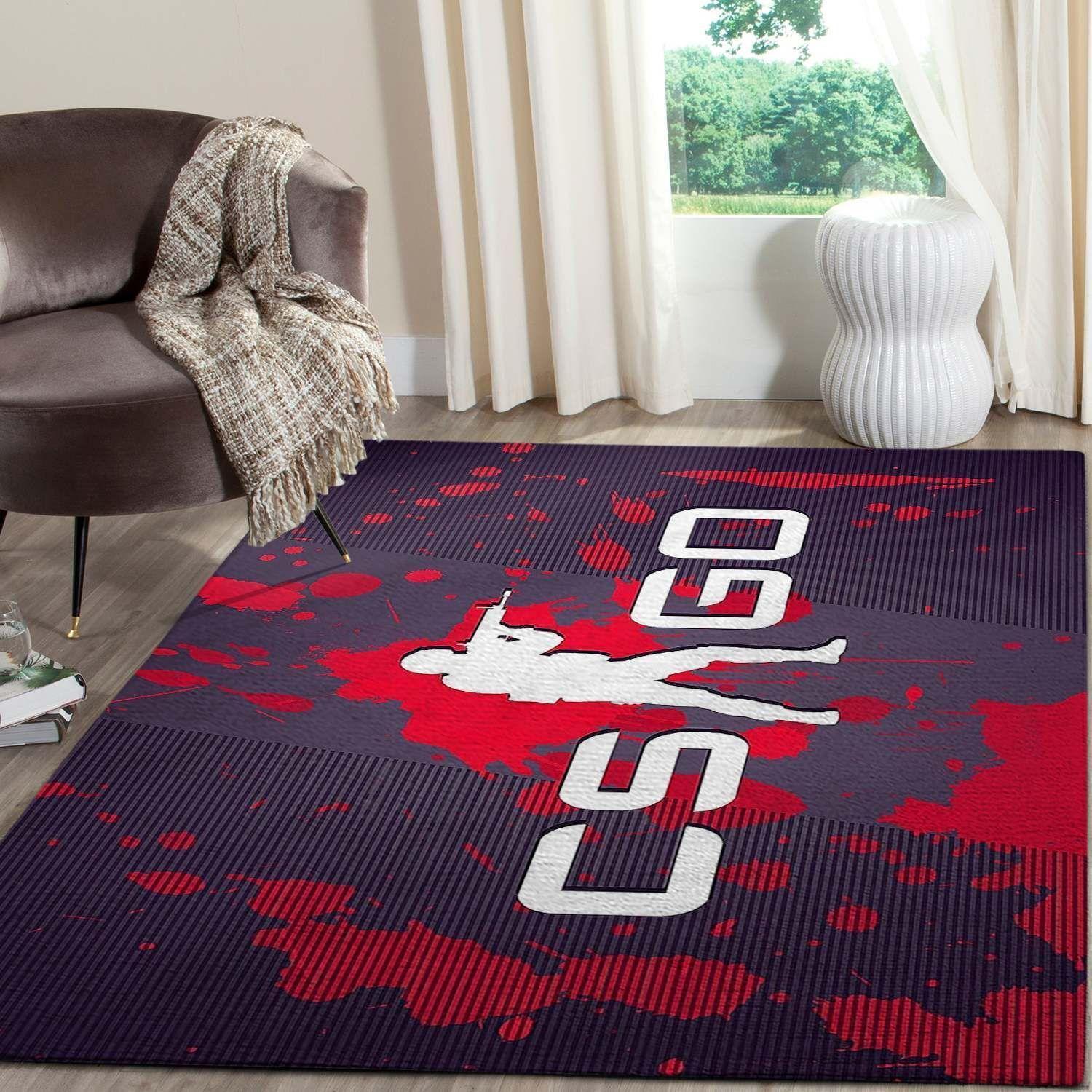 Cs Go Logo Gaming Area Rugs Living Room Carpet Fn181215 Rug Regtangle Carpet Floor Decor Home Decor