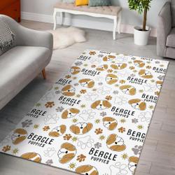 Cute Beagle Dog Pattern Background Dhcdhc Dt1910 Rug Living Room Rug Home Decor