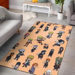 Cute Naruto Characters Chibi Area Rug Living Room Rug Home Decor Carpet