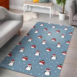 Cute Penguin Christmas Snow Pattern Dhcdhc Dt1910 Rug Living Room Rug Home Decor