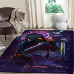 Cyberpunk 2077 Futuristic Gaming Area Rugs Living Room Carpet Fn120137 Rug Regtangle Carpet Floor Decor Home Decor