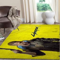 Cyberpunk 2077 Futuristic Gaming Area Rugs Living Room Carpet Fn140108 Rug Regtangle Carpet Floor Decor Home Decor