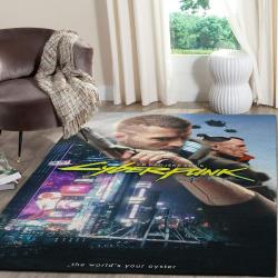 Cyberpunk 2077 Futuristic Gaming Area Rugs Living Room Carpet Fn140112 Rug Regtangle Carpet Floor Decor Home Decor