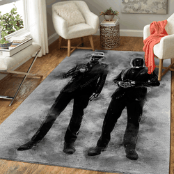 Daft Punk Music Monochrome Art For Fans Area Rug Living Room Carpet Rug Regtangle Carpet Floor Decor Home Decor
