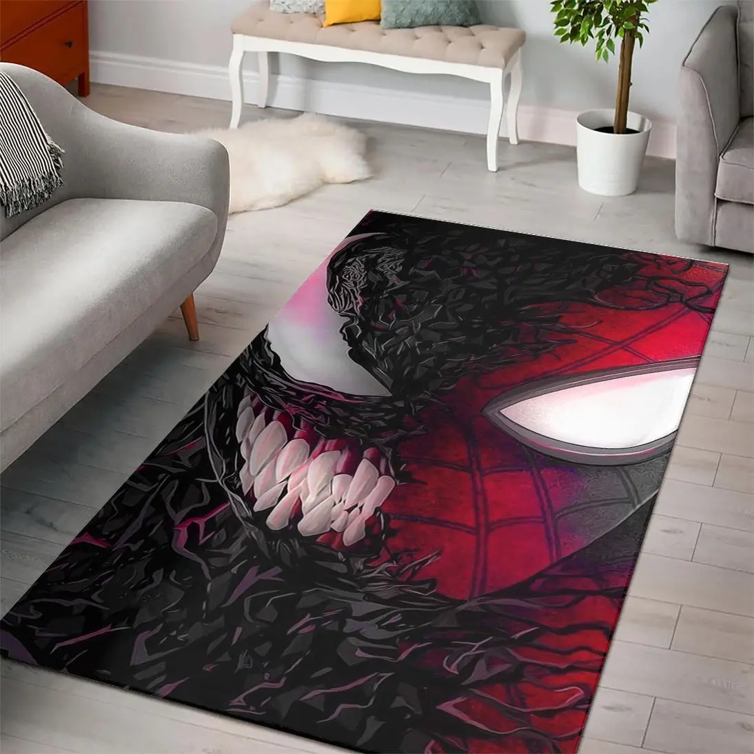 Vernom And Spider Man Area Rug Living Room Rug Home Decor B100810