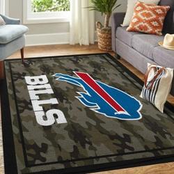 NFL Buffalo Bills Camo Style Area Rug Home Decor Floor Decor B190621