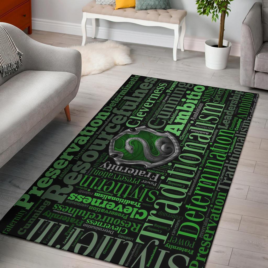 Harry Potter - Slytherin House Area Rug Living Room Rug Home Decor 01111917