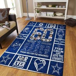 Dallas Cowboys Area Rug Living Room Rug Home Decor Nfl Football B190621