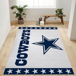 Dallas Cowboys Banner Nfl Logo Area Rug For Gift Living Room Rug Home