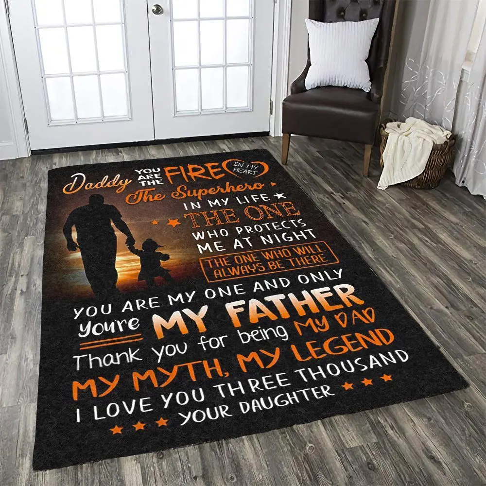 Gift For Father - Loving Father Floor Area Rug Living Room Rug Home Decor