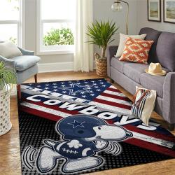 NFL Dallas Cowboys Area Rugs American Flag & Snoopy Living Room Carpet
