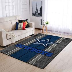 NFL Dallas Cowboys Area Rugs Football Living Room Carpet Wooden Style