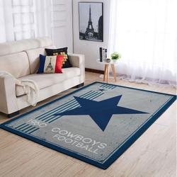 NFL Dallas Cowboys Retro Style Football Team Logo Area Rug Living Room Rug
