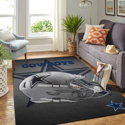 Dallas Cowboys Nfl Area Rugs Team Logo Helmet Living Room Carpet Sports Rug