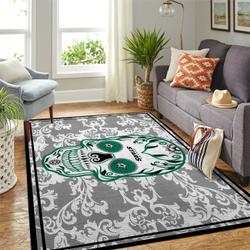 Dallas Stars Nhl Area Rugs Skull Flower Style Living Room Regtangle Carpet