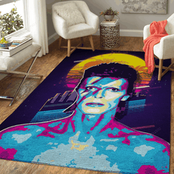 David Bowie 80S 2 Retro Music Art For Fans Area Rug Living Room Carpet Rug Regtangle Carpet Floor Decor Home Decor