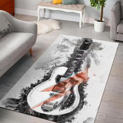 David Bowie S Guitar Area Rug Living Room Rug Home Decors Gift For Fans Halloween Gift