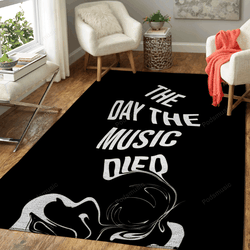 Day The Music Died Rock And Roll Art For Fans Area Rug Living Room Carpet Rug Regtangle Carpet Floor Decor Home Decor