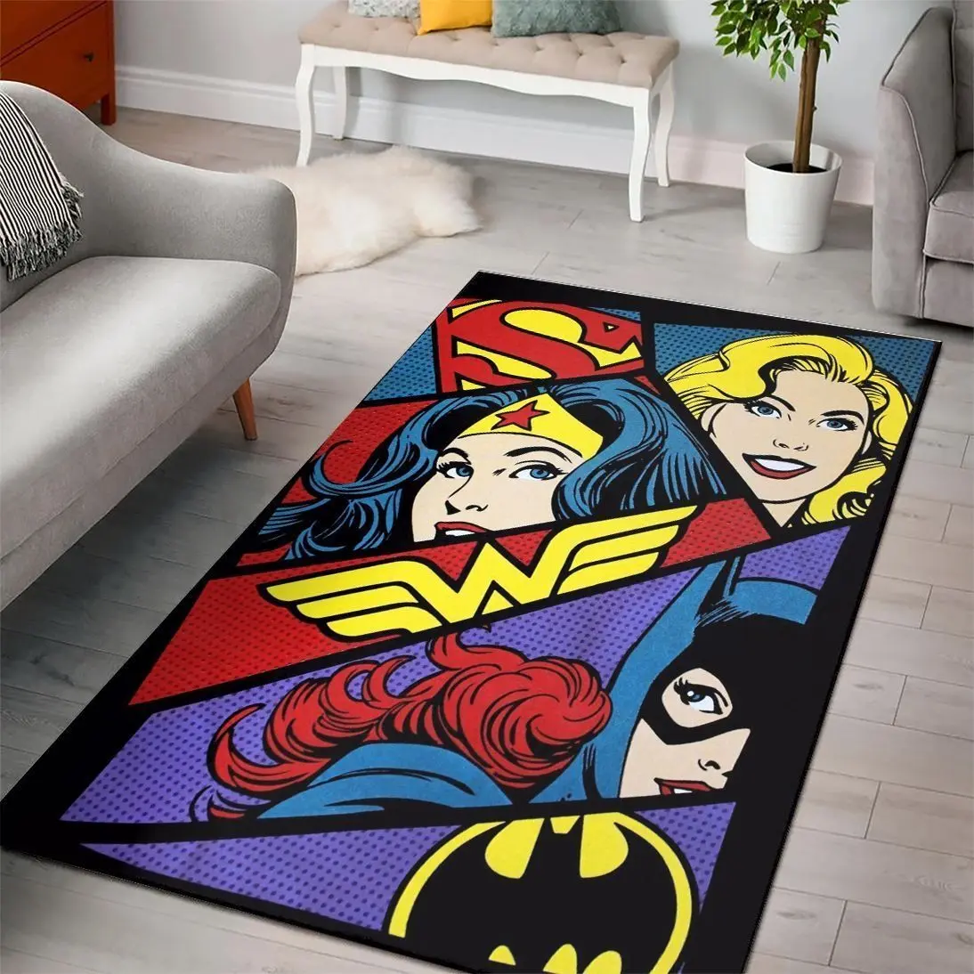 Dc Comic Superhero Movies Area Rugs Living Room Carpet Rug Regtangle Carpet Floor Decor Home Decor